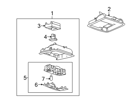 2019 Ford Flex Overhead Console Diagram