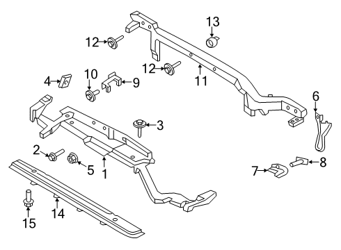 2023 Ford Edge Radiator Support Diagram