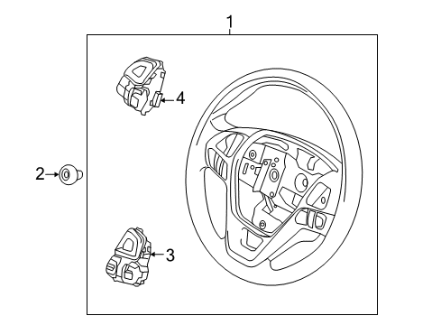 2014 Ford Police Interceptor Utility Steering Wheel & Trim Diagram