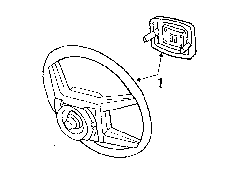 1992 Lincoln Mark VII Steering Wheel & Trim Diagram