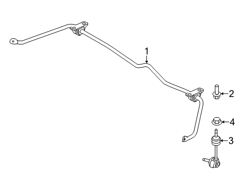 2013 Lincoln MKS Stabilizer Bar & Components Diagram 4 - Thumbnail