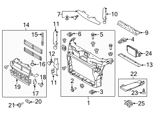 2017 Ford Explorer Radiator Support Diagram 2 - Thumbnail