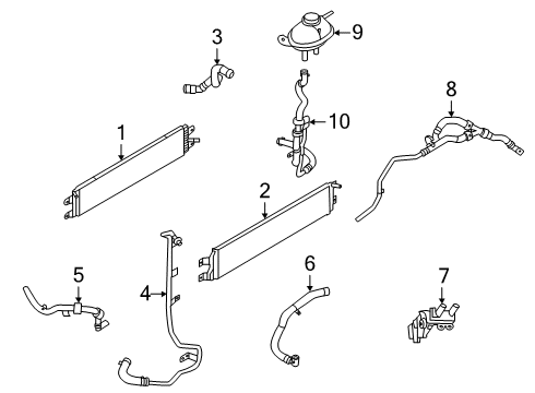 2023 Lincoln Aviator Radiator & Components Diagram 3 - Thumbnail