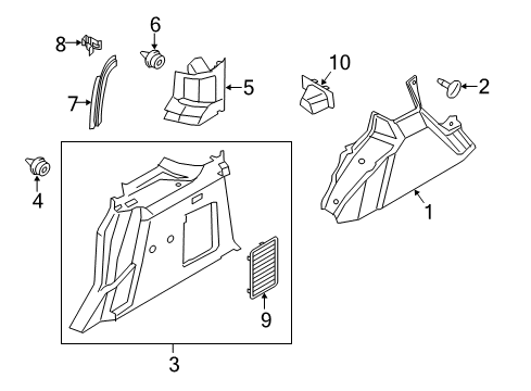 2017 Ford Transit Connect Interior Trim - Side Panel Diagram 6 - Thumbnail