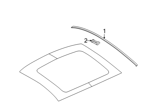 2012 Ford Mustang Exterior Trim - Roof Diagram 2 - Thumbnail
