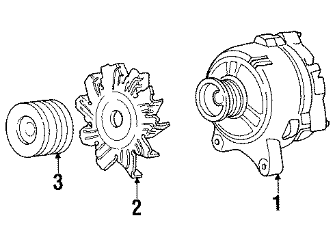 1993 Ford Thunderbird Alternator Diagram 2 - Thumbnail