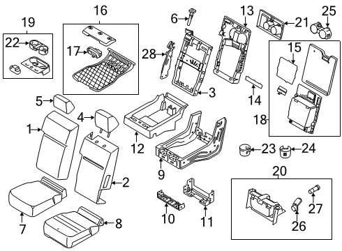 2021 Ford F-350 Super Duty Front Seat Components Diagram 2 - Thumbnail