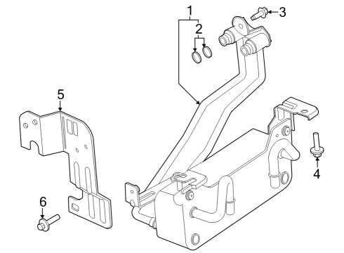 2024 Ford F-250 Super Duty Oil Cooler Assembly Diagram for PC3Z-7869-E