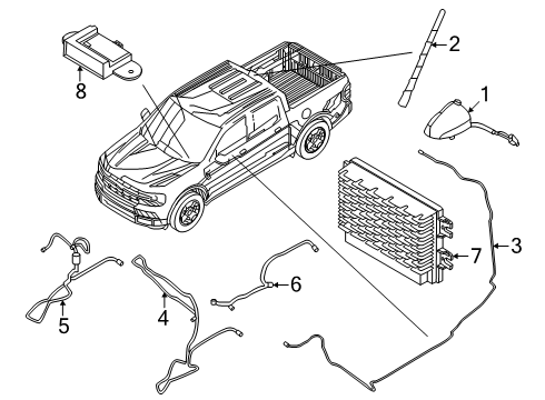 2025 Ford Maverick Antenna & Radio Diagram