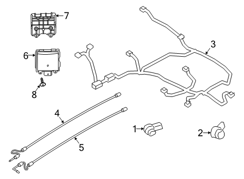2025 Ford Escape Parking Aid Diagram 2 - Thumbnail
