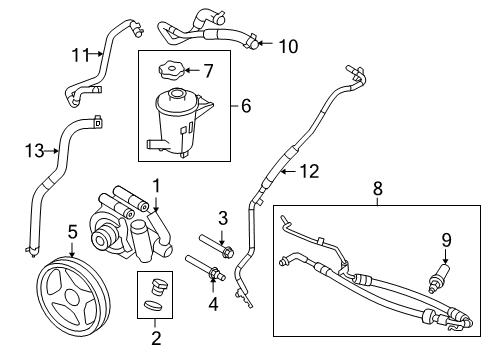 2010 Ford F-150 P/S Pump & Hoses Diagram 2 - Thumbnail