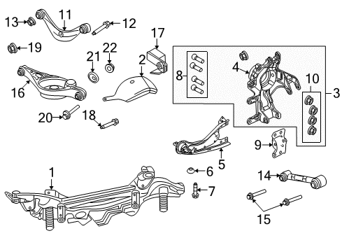 2007 Mercury Milan Rear Suspension Components Diagram 2 - Thumbnail