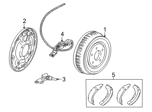 2002 Ford Ranger Brake Components Diagram 3 - Thumbnail