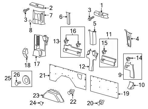 2025 Ford Transit-250 Interior Trim - Side Panel Diagram 10 - Thumbnail