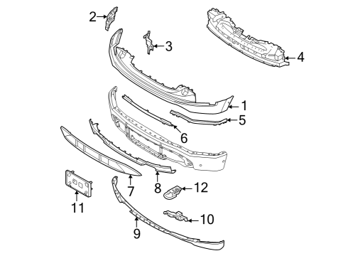 2024 Ford F-150 Lightning Bumper & Components - Front Diagram