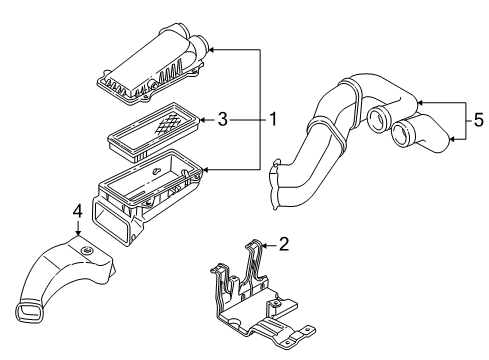 1995 Ford E-150 Econoline Club Wagon Air Inlet Diagram 2 - Thumbnail