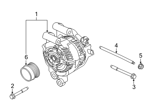2016 Ford Escape Alternator Diagram for CJ5Z-10346-D