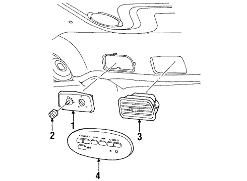 2000 Ford Windstar Controls - Side Panel Diagram