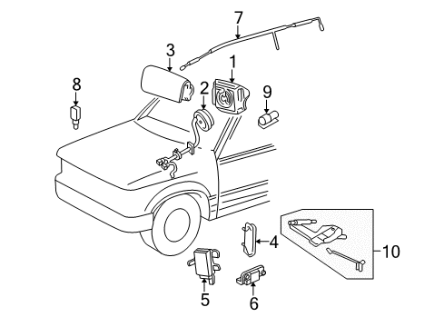 2005 Mercury Mariner Supplemental Restraint System Diagram