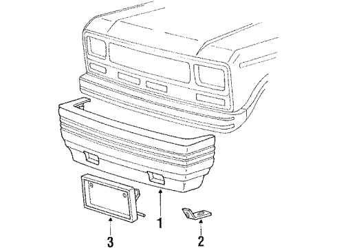 1988 Ford Ranger Bumper Assembly - Front Diagram