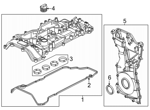 2025 Ford Explorer Valve & Timing Covers Diagram