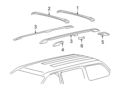 2004 Mercury Monterey Side Bracket, Passenger Side Diagram for 4F2Z-17551A80-AAA
