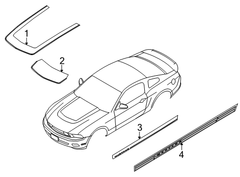 2010 Ford Mustang Stripe Tape Diagram 12 - Thumbnail