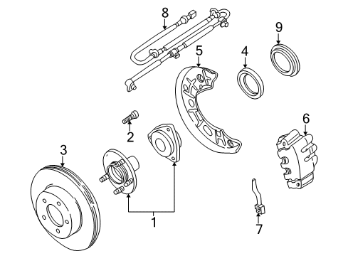 1995 Ford Explorer Front Suspension Components Diagram 3 - Thumbnail