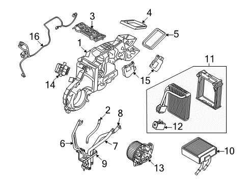 2009 Ford Flex A/C Evaporator Diagram