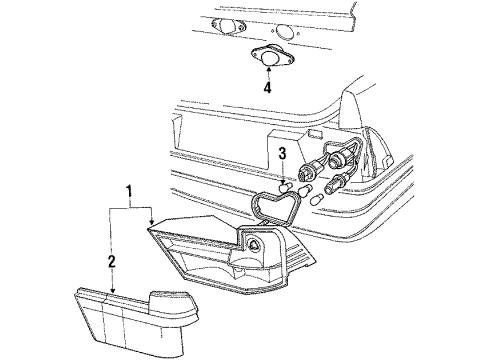 1990 Ford Escort Combination Lamps Diagram