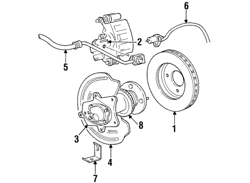 1996 Ford Mustang Anti-Lock Brakes Diagram