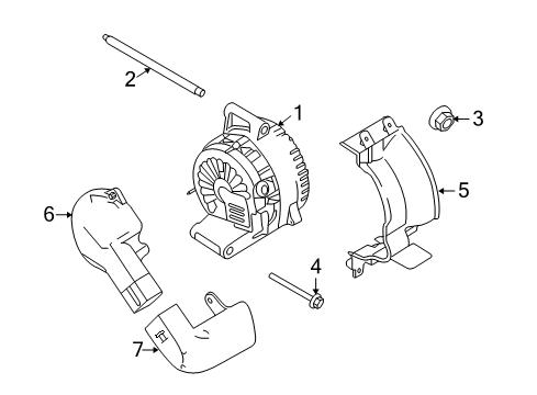 2008 Mercury Mariner Alternator Diagram for AU2Z-10V346-BZRM
