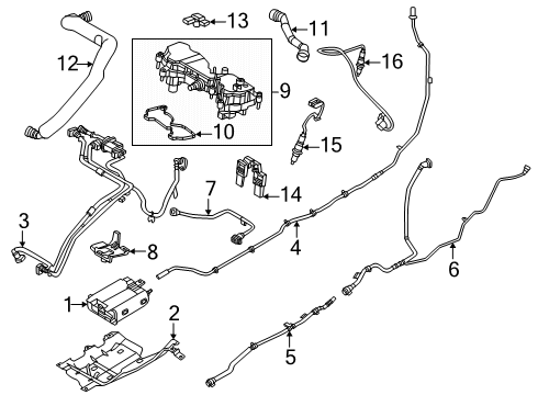 2025 Ford Maverick Emission Components Diagram 2 - Thumbnail