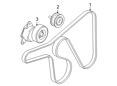 2003 Ford Focus Belts & Pulleys - Belts Diagram 2 - Thumbnail