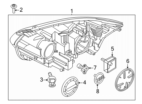 2024 Ford Transit-250 Headlamp Components Diagram 2 - Thumbnail