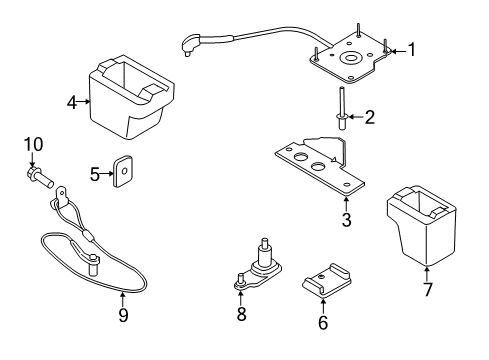 2015 Ford Transit-150 Plate - Mounting Diagram for BK3Z-1424-B