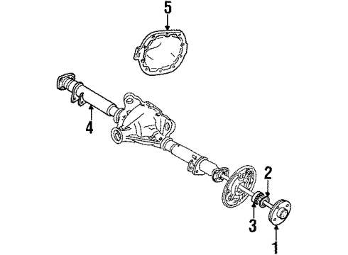 2000 Mercury Grand Marquis Axle Housing - Rear Diagram