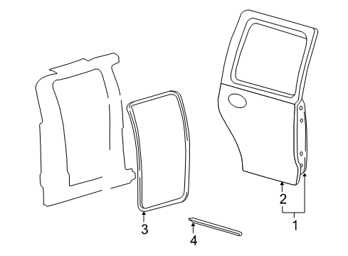 2001 Ford Excursion Door & Components Diagram 2 - Thumbnail