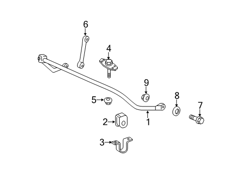 2016 Ford F-350 Super Duty Stabilizer Bar & Components Diagram 4 - Thumbnail