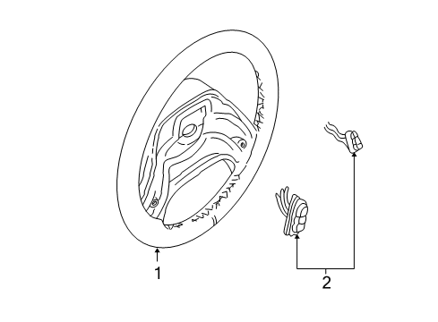 1996 Ford Explorer Steering Wheel & Trim Diagram