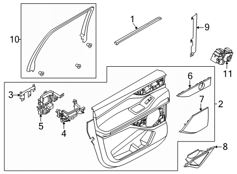 2025 Lincoln Navigator Interior Trim - Rear Door Diagram 2 - Thumbnail