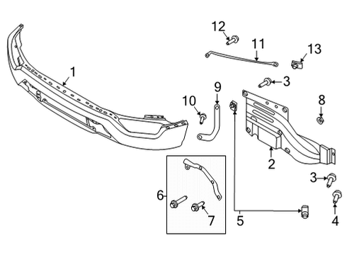 2021 Ford F-150 Bumper & Components - Front Diagram 3 - Thumbnail