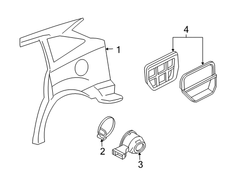 2002 Ford Focus Quarter Panel & Components Diagram 4 - Thumbnail