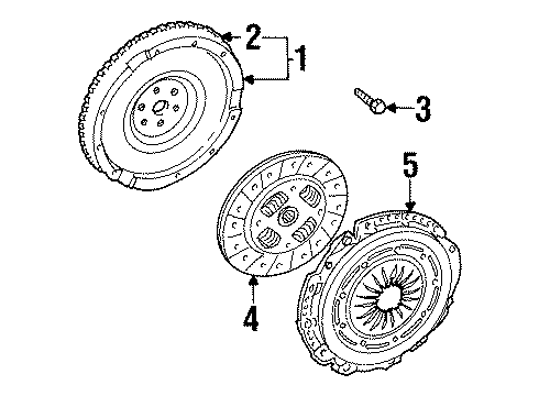 1999 Ford Contour Clutch & Flywheel Diagram