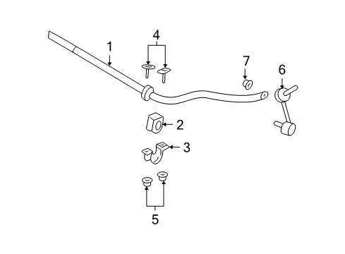 2008 Ford Crown Victoria Stabilizer Bar & Components Diagram 2 - Thumbnail