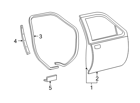 2004 Ford Explorer Sport Trac Door & Components Diagram 2 - Thumbnail