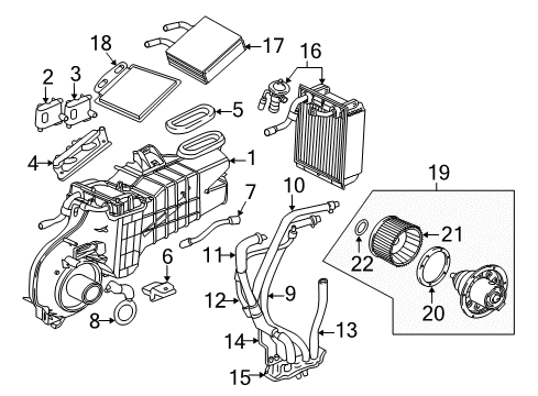2002 Mercury Mountaineer Auxiliary Heater & A/C Diagram