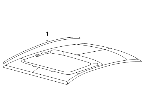 2012 Ford Fusion Exterior Trim - Roof Diagram 2 - Thumbnail