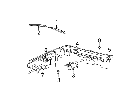 2001 Ford Explorer Wipers Diagram 2 - Thumbnail