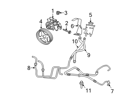 2006 Ford Expedition P/S Pump & Hoses Diagram 2 - Thumbnail